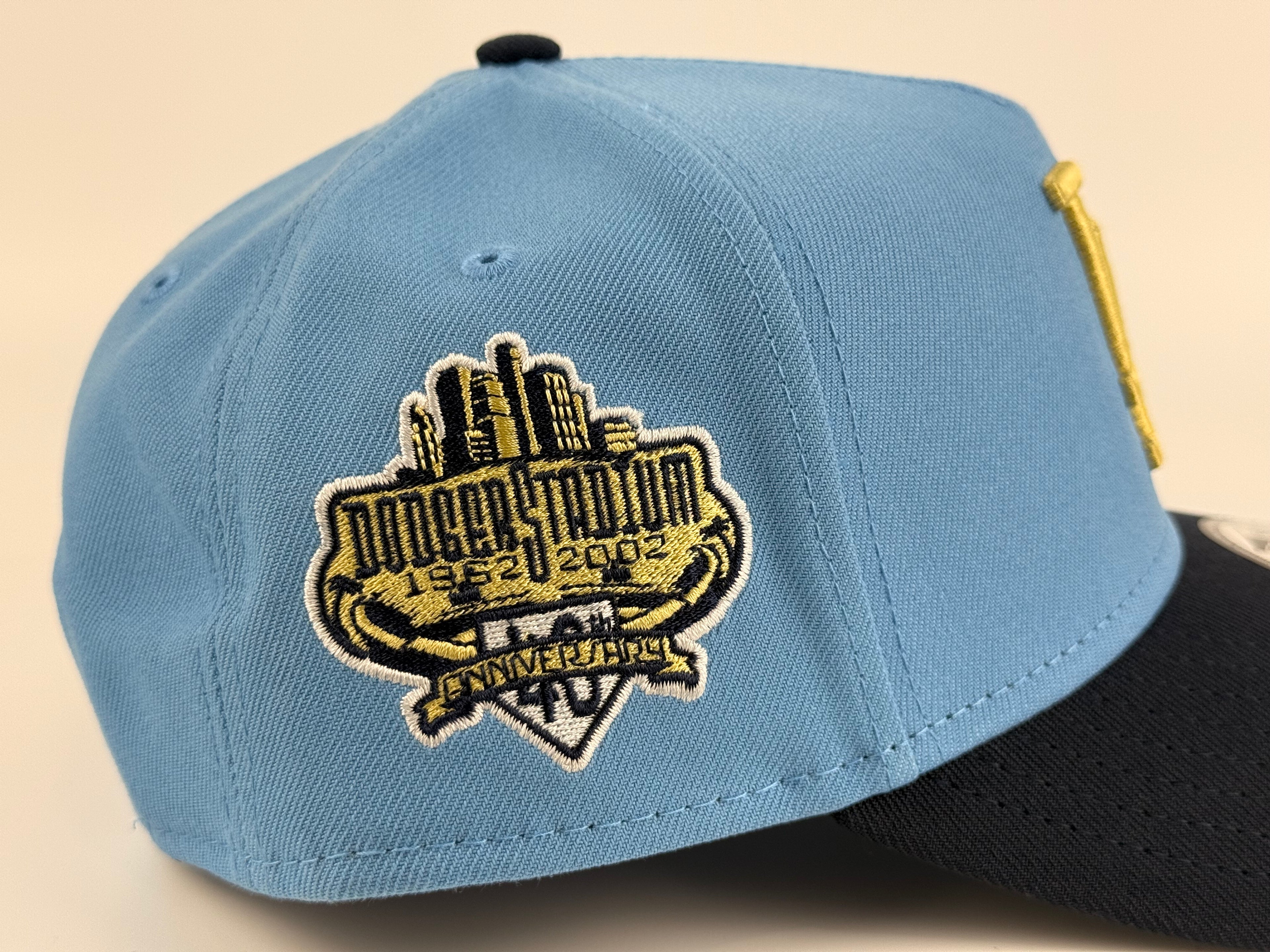 Los Angeles Dodgers New Era A-Frame Adjustable Cap Sky Blue Crown/Navy Blue Visor Dodgers Stadium Side Patch