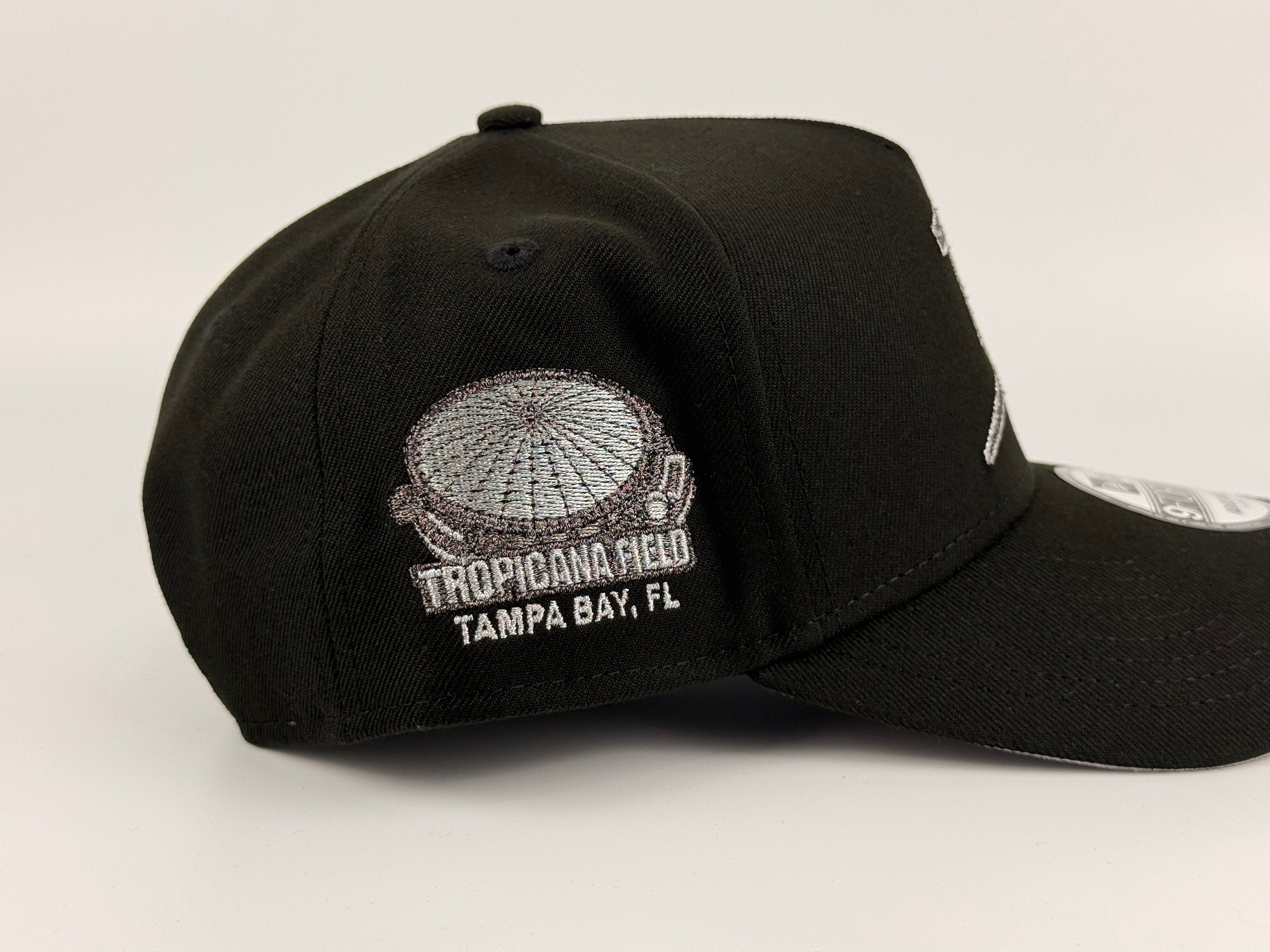 Tampa Bay Rays New Era 940 A-Frame Adjustable Black/Chrome Tropicana Field Side Patch