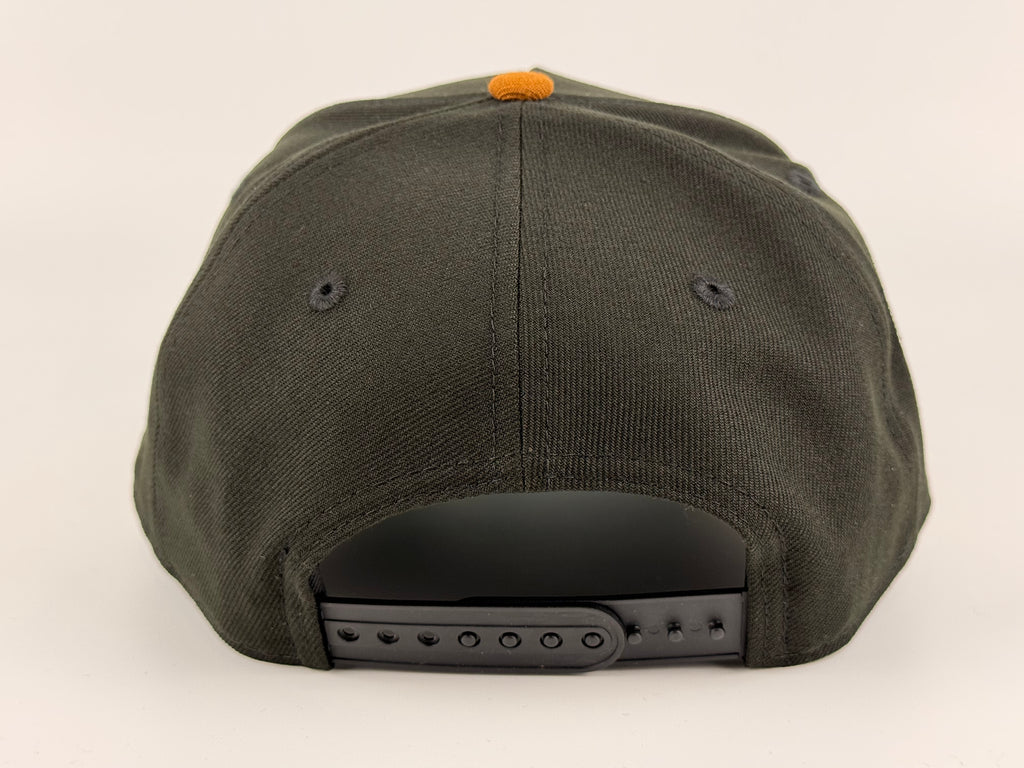 San Diego Padres New Era 940 A-Frame Adjustable Cap Black Crown/Brown Visor