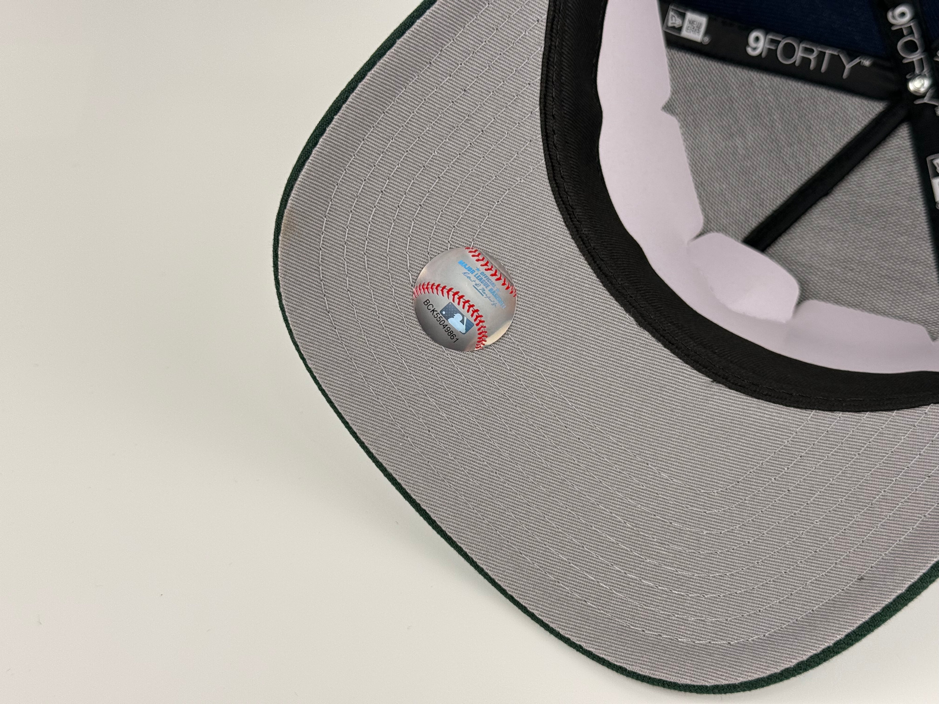 New York Yankees New Era 940 A-Frame Adjustable Cap Navy Blue Crown/Green Visor 1937 WS Side Patch