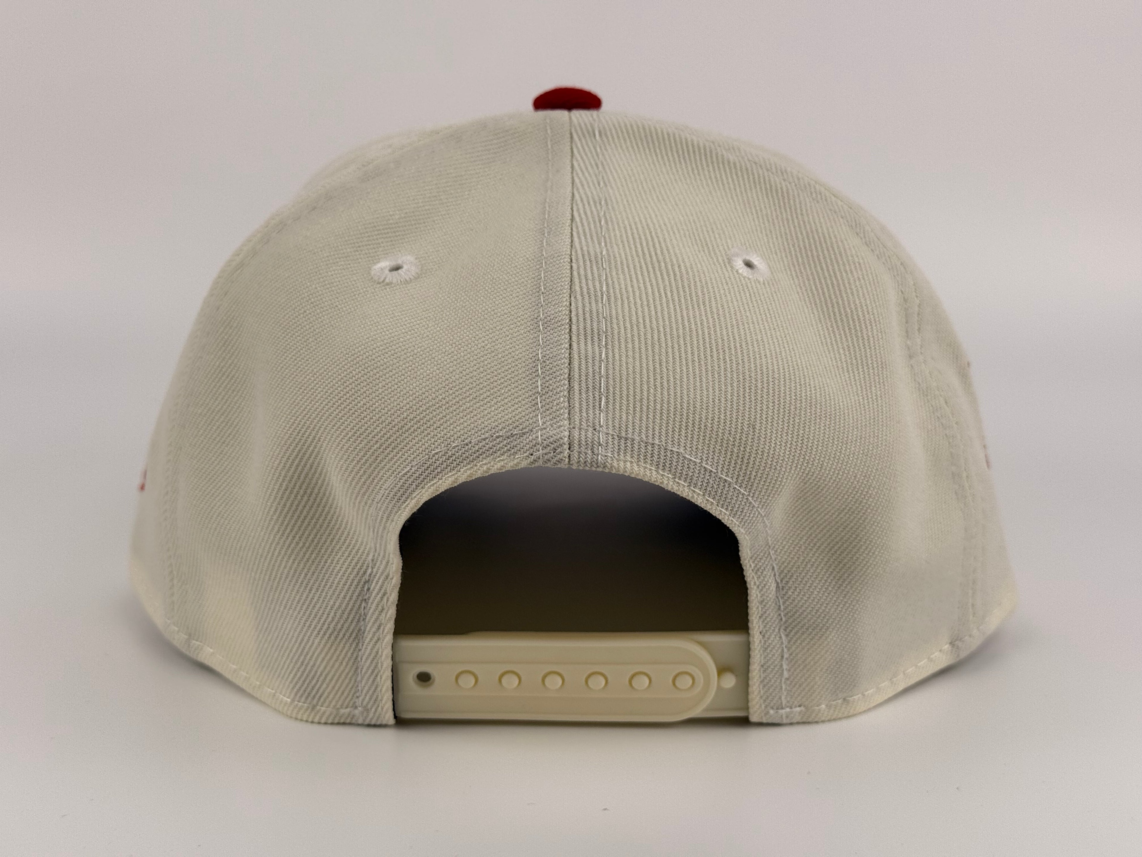 Tampa Bay Rays New Era 940 A-Frame Adjustable Cap Cream Crown/Red Visor