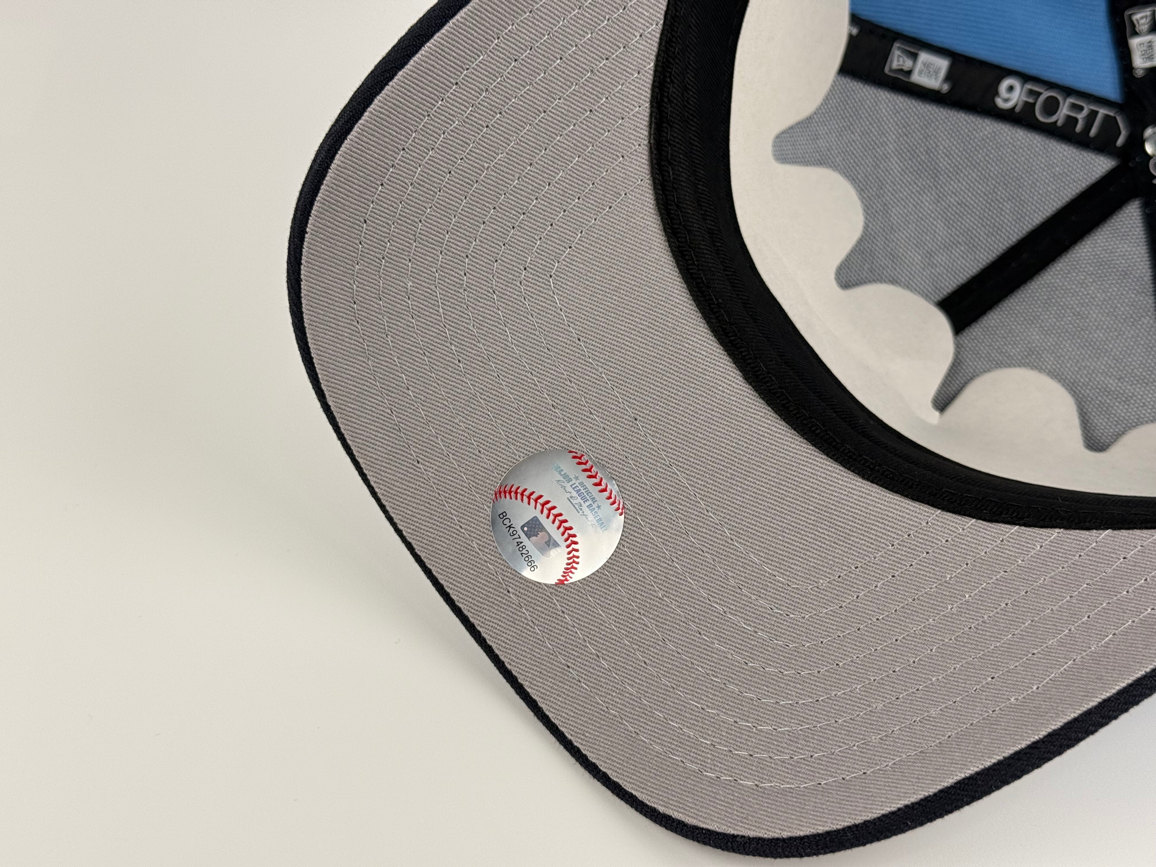 Miami Marlins New Era 940 A-Frame Adjustable Cap Sky Blue Crown/Navy Blue Visor NL Side Patch