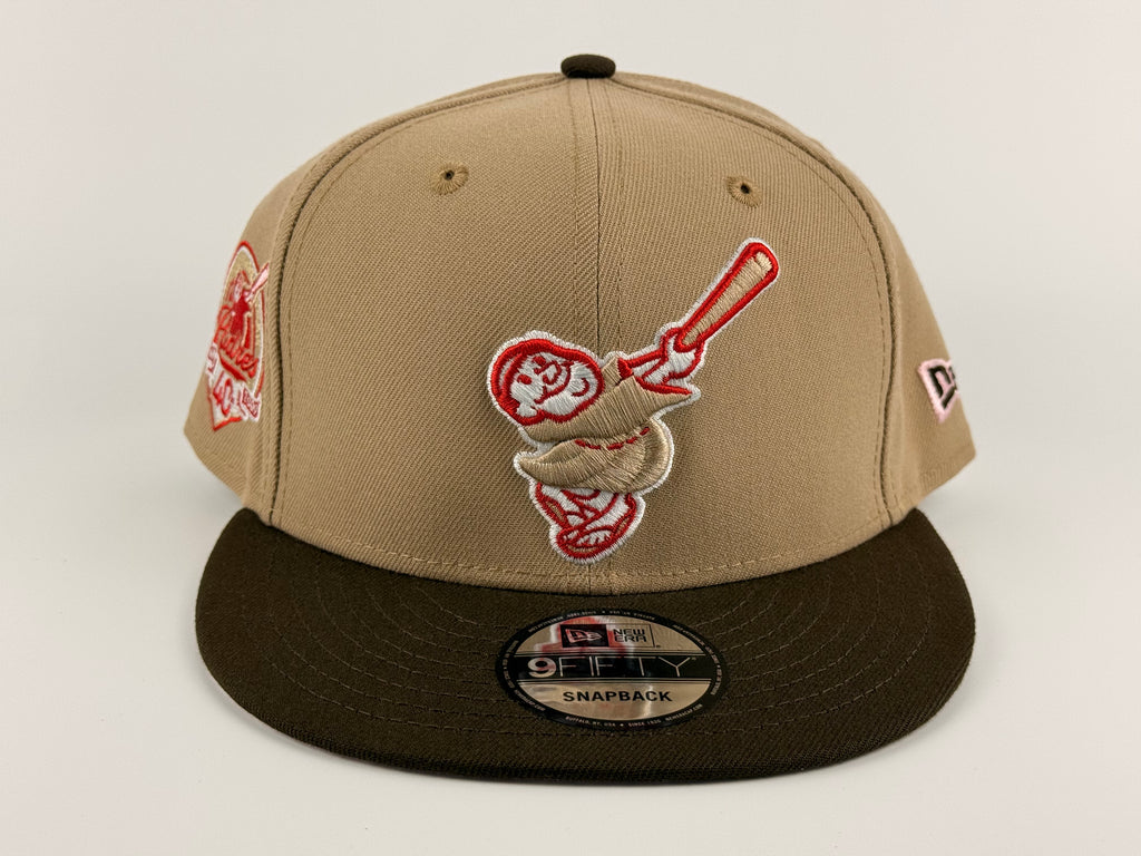 San Diego Padres Swinging Friar New Era 950 Snapback Khaki Crown/Brown Brim