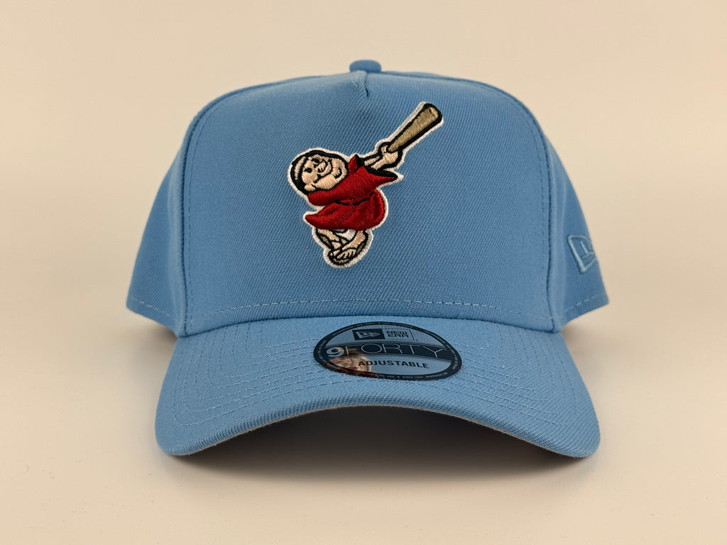 San Diego Padres Swinging Friar New Era 940 A-Frame Adjustable Cap Sky Blue