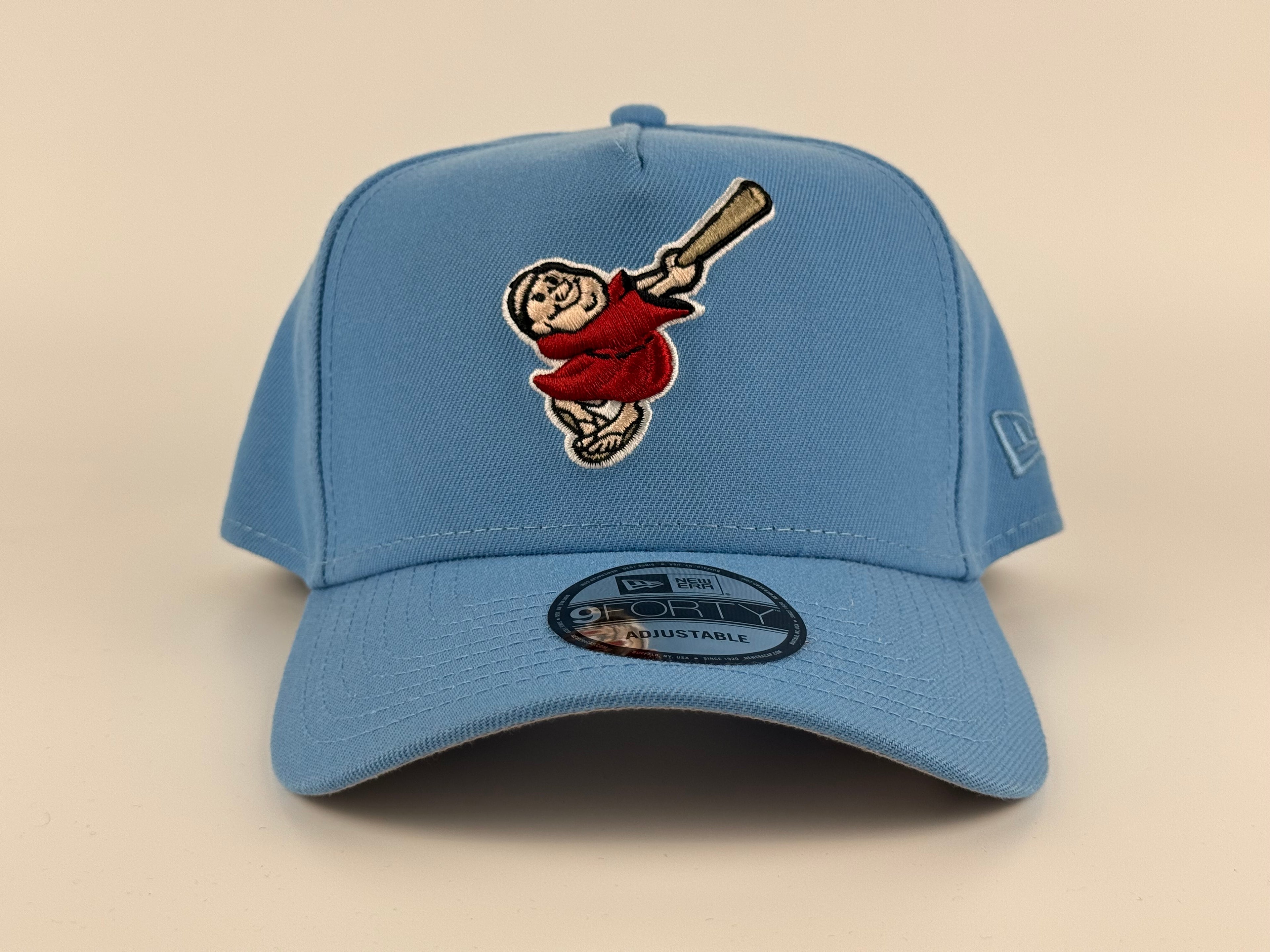 San Diego Padres Swinging Friar New Era 940 A-Frame Adjustable Cap Sky Blue