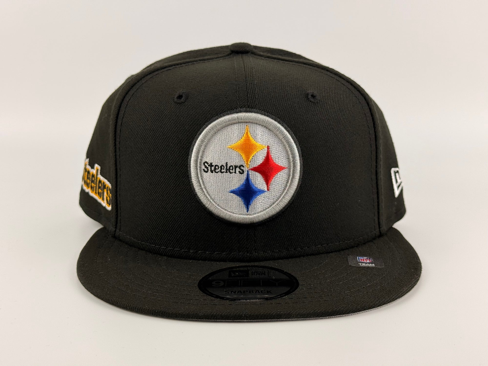 Pittsburgh Steelers New Era 950 Snapback Cap Black Steelers Side Patch