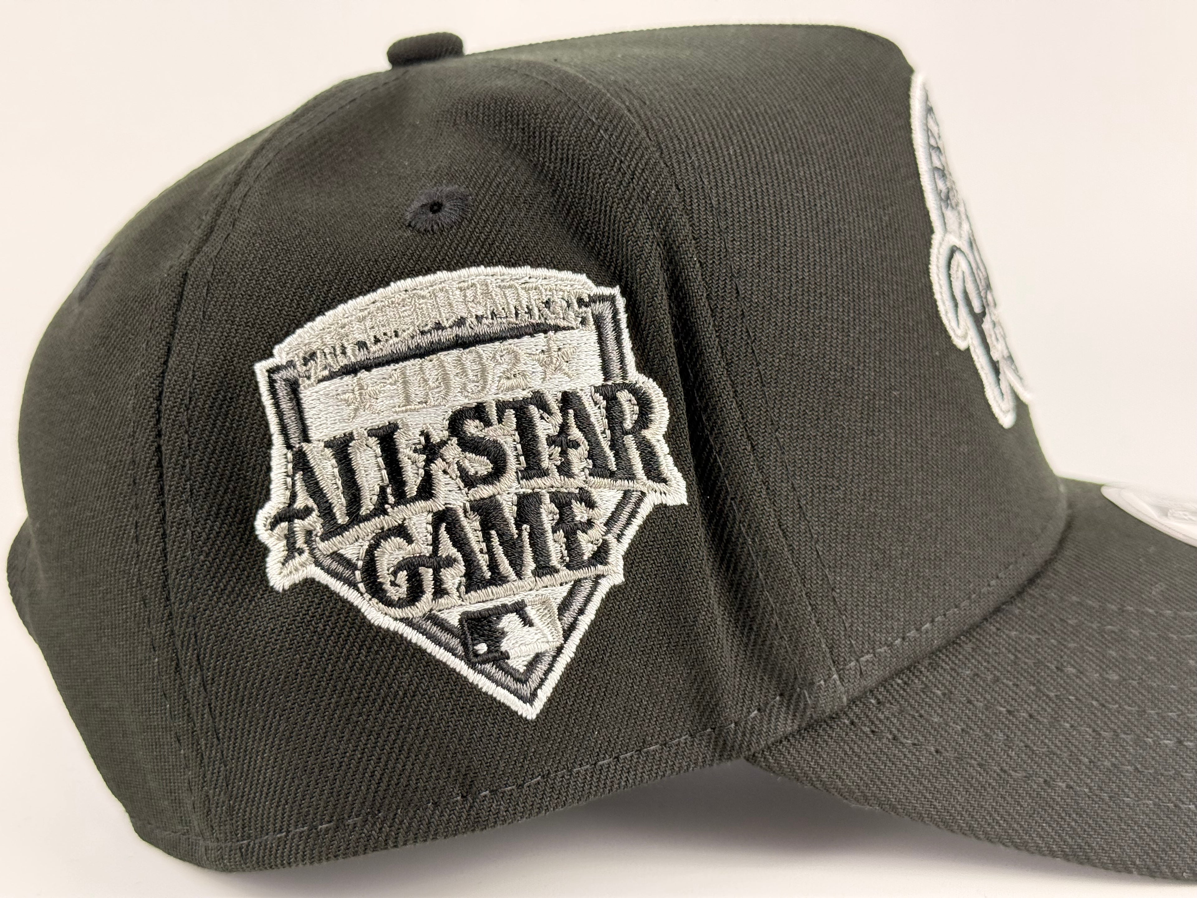 San Diego Padres Baseball Club New Era 940 A-Frame Adjustable All Star Game Side Patch Black