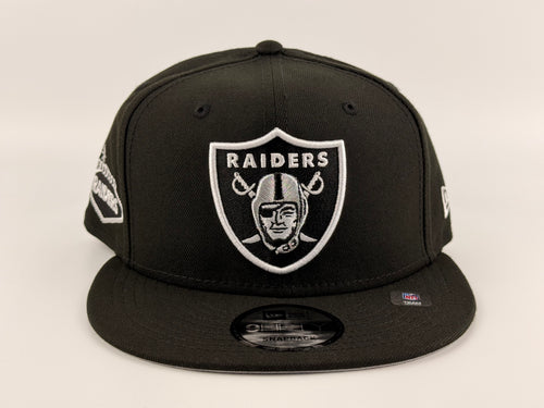 Las Vegas Raiders New Era 950 Snapback Black LV Side Patch