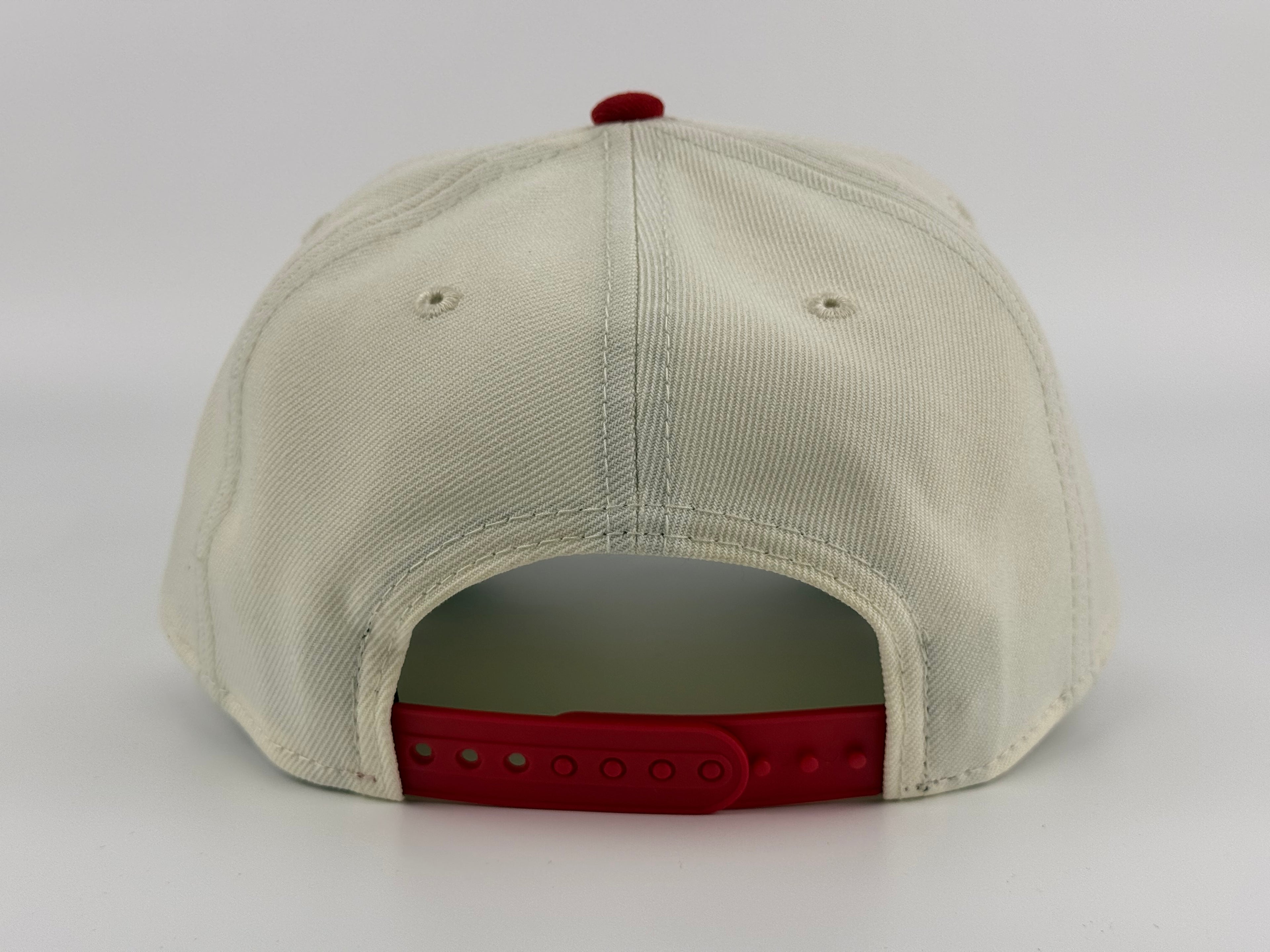 New York Yankees New Era 940 A-Frame Adjustable Cap Cream Crown/Red Visor