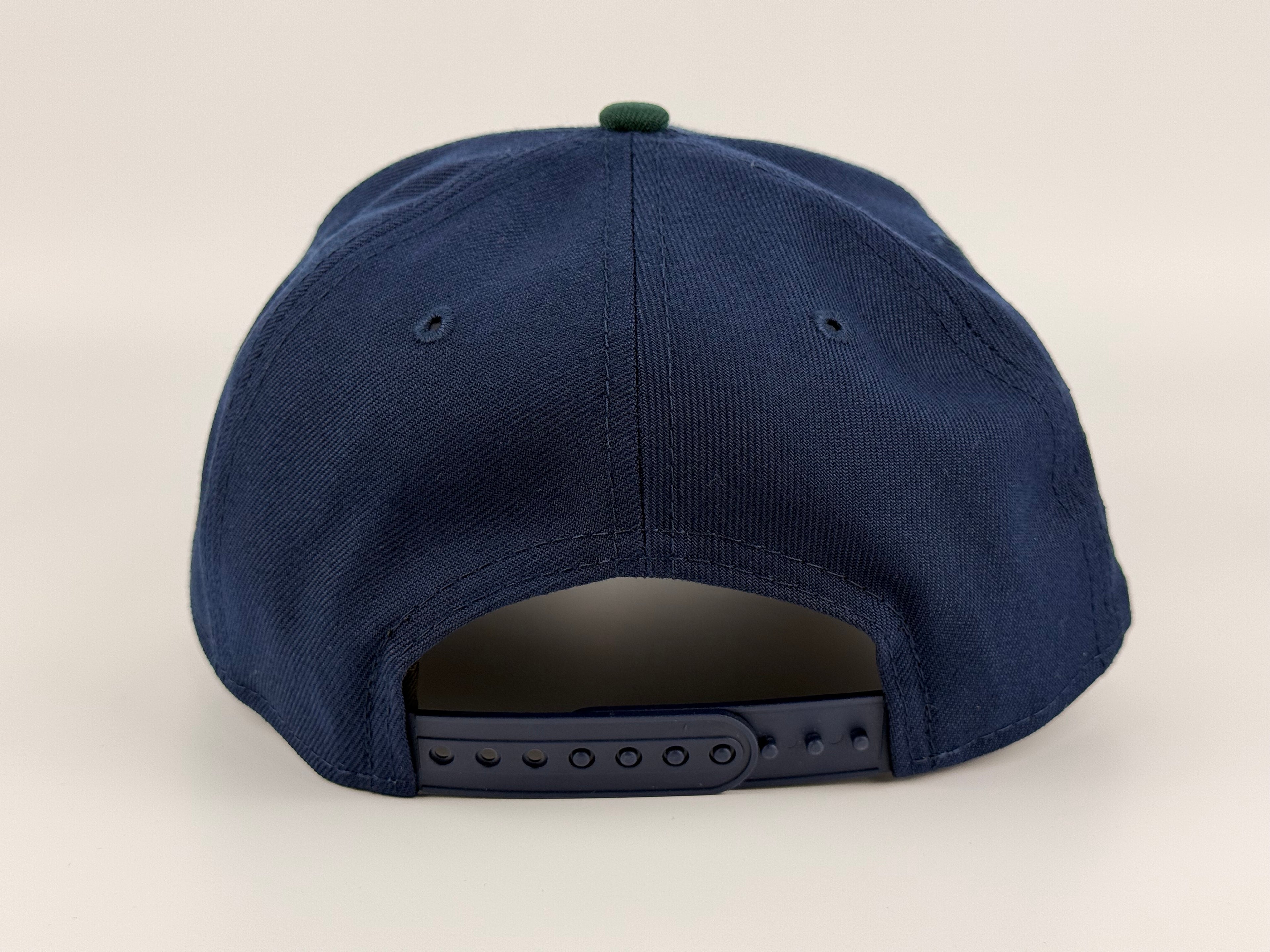 Tampa Bay Rays New Era 940 A-Frame Adjustable Cap Navy Blue Crown/Green Visor Tropicana Side Patch