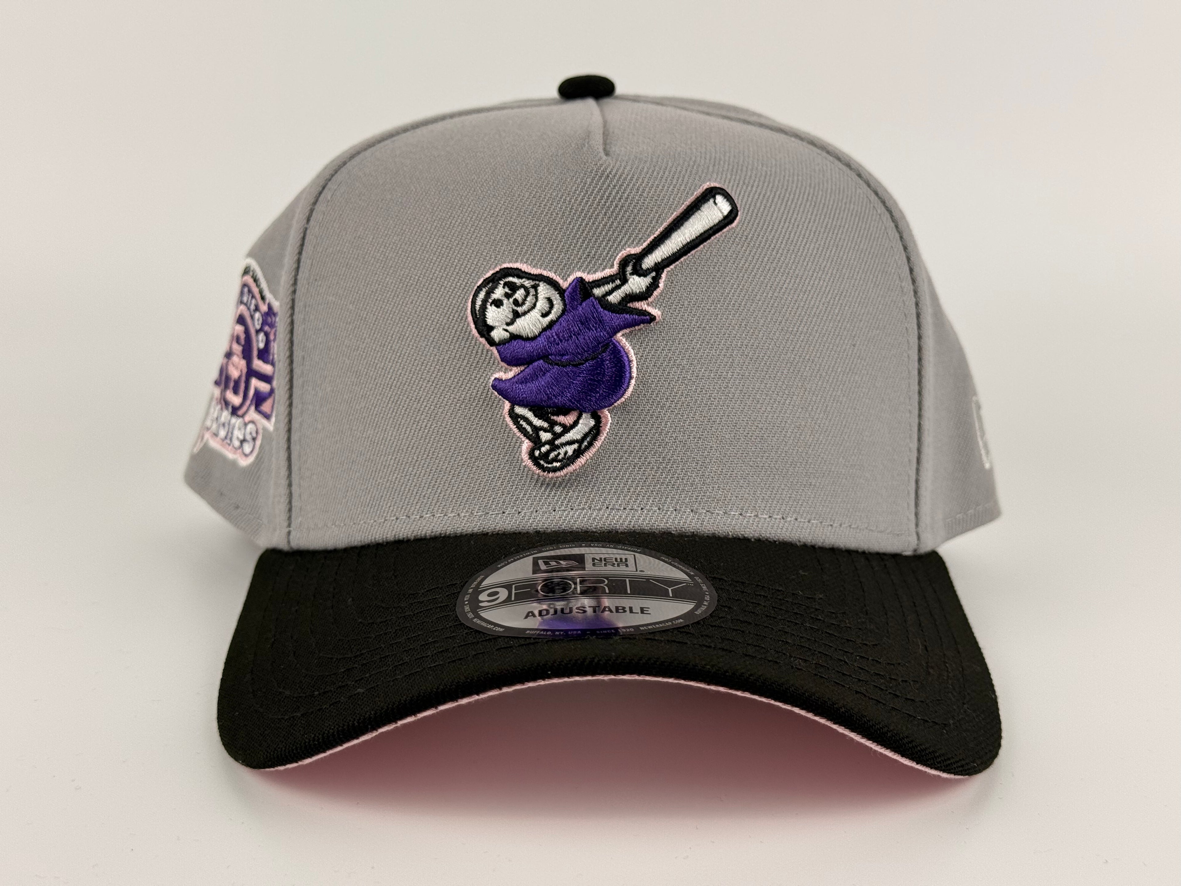 San Diego Padres Swinging Friar New Era A-Frame Adjustable Cap Gray Crown/Black Visor