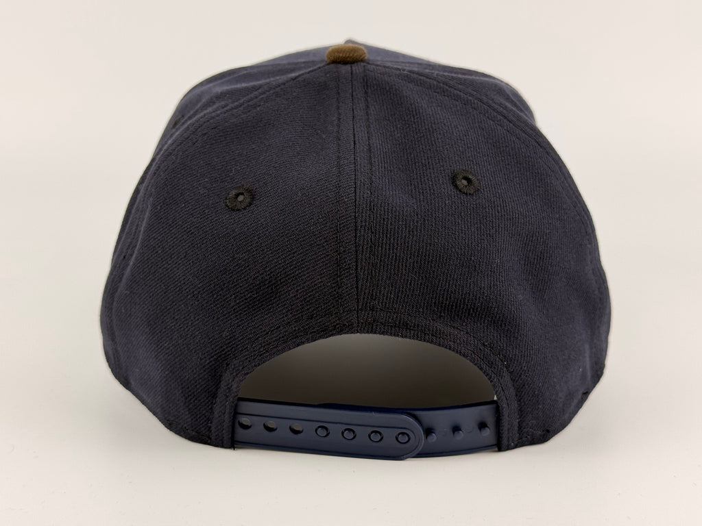 San Diego Padres New Era 940 A-Frame Snapback Navy Blue Crown/Brown Visor