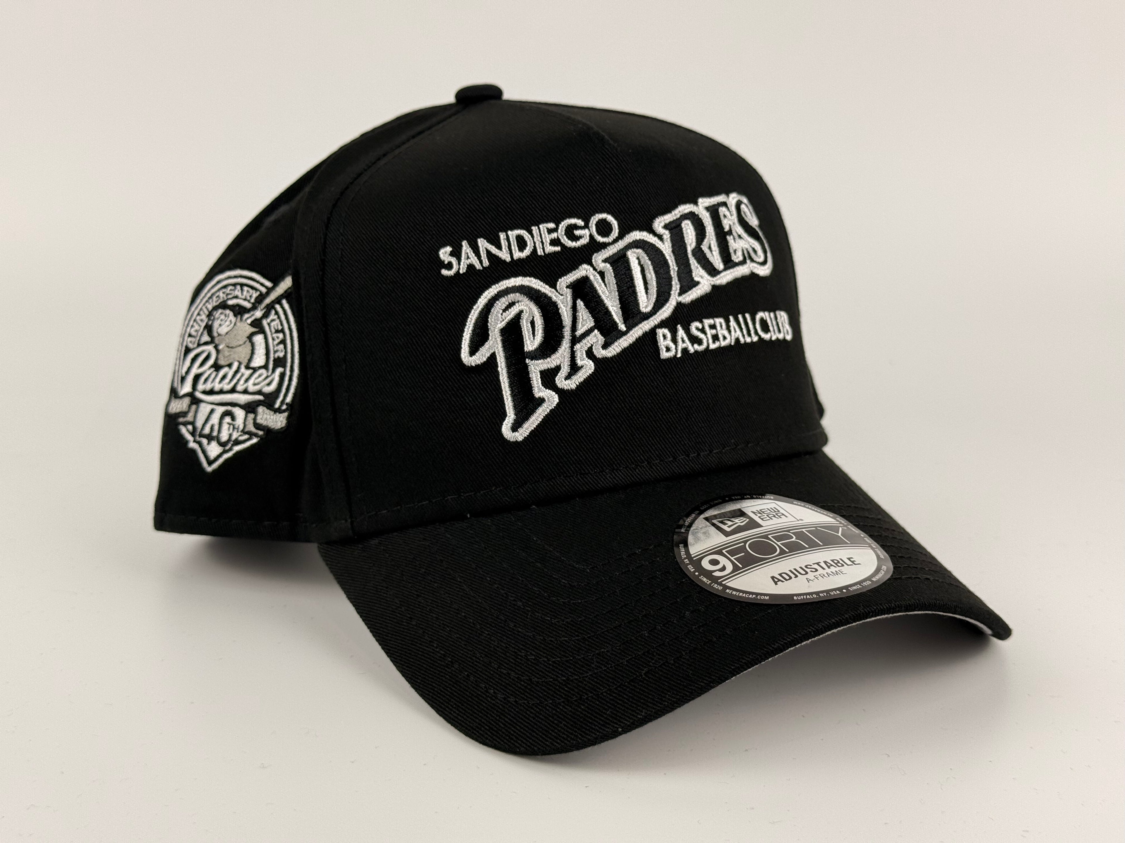 San Diego Padres Baseball Club New Era 940 A-Frame Snapback Black