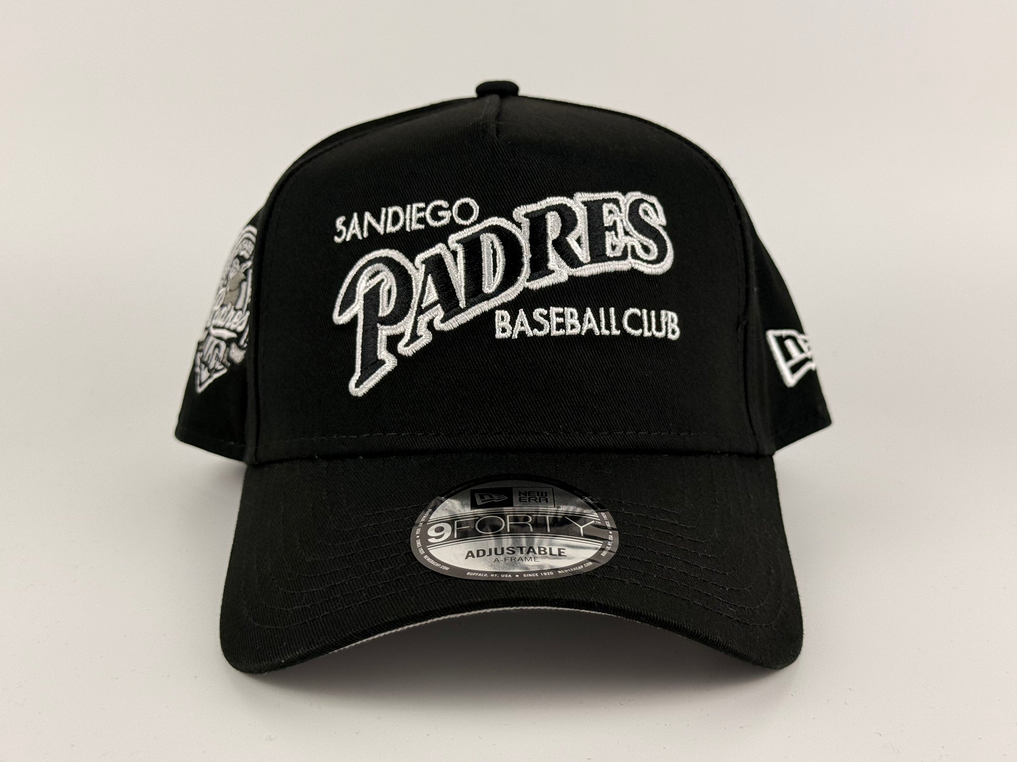 San Diego Padres Baseball Club New Era 940 A-Frame Snapback Black