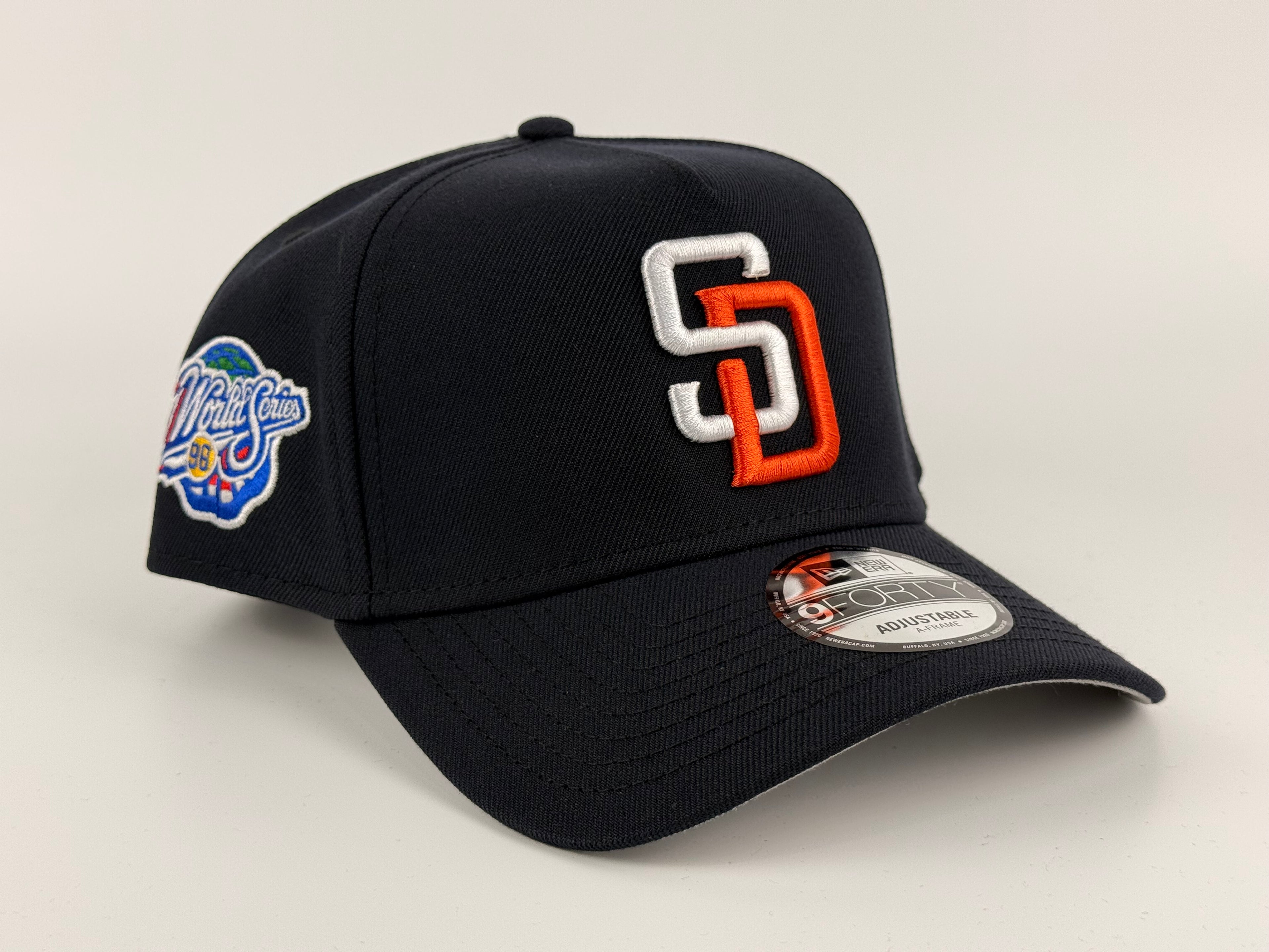 San Diego Padres New Era 940 A-Frame Snapback 1998 WS Side Patch Navy Blue