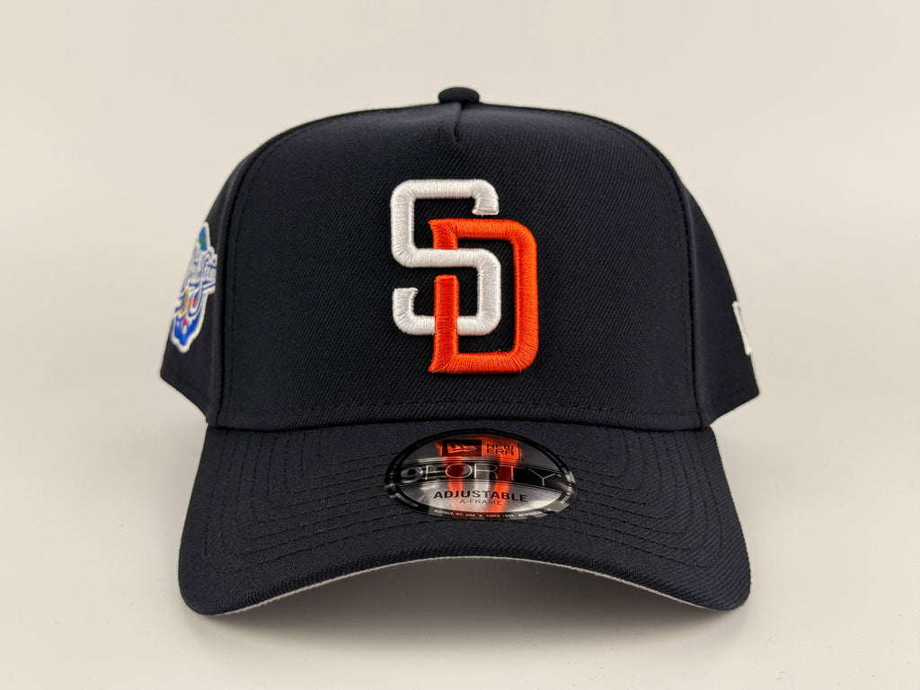 San Diego Padres New Era 940 A-Frame Snapback 1998 WS Side Patch Navy Blue