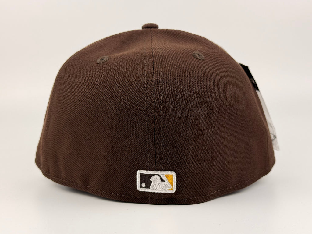 San Diego Padres Rope SD New Era Cap 5950 A Frame Fitted Hat Brown w Pin