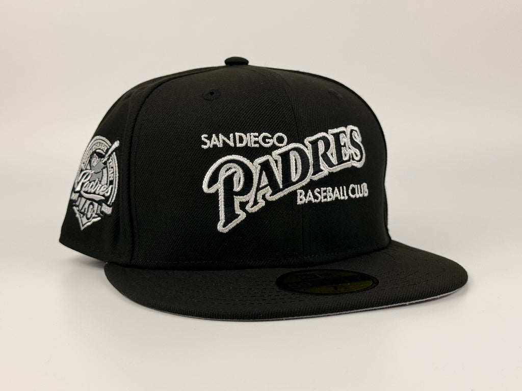 San Diego Padres Baseball Club New Era Cap 5950 Fitted Hat Black