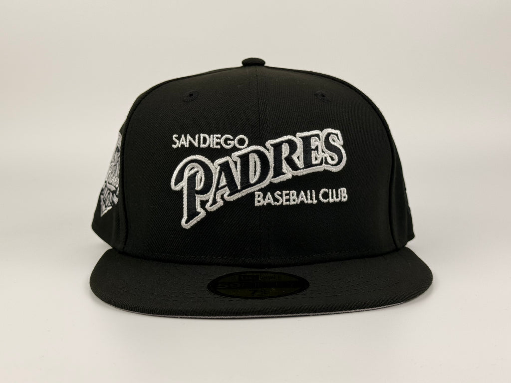 San Diego Padres Baseball Club New Era Cap 5950 Fitted Hat Black