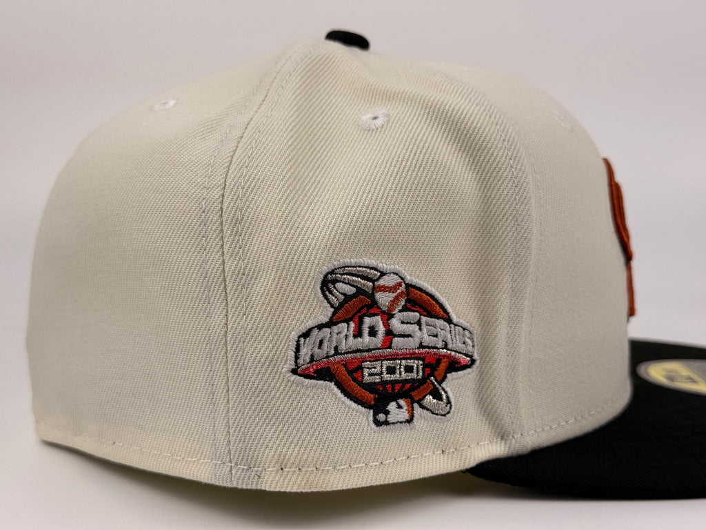 Arizona Diamondbacks 2001 WS Patch New Era Cap 5950 Fitted Hat Cream/Black