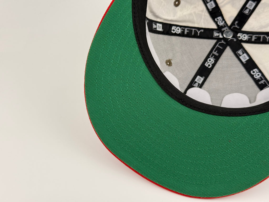 Mexico WBC New Era Cap 5950 Fitted Hat Real Tree Camo/Red