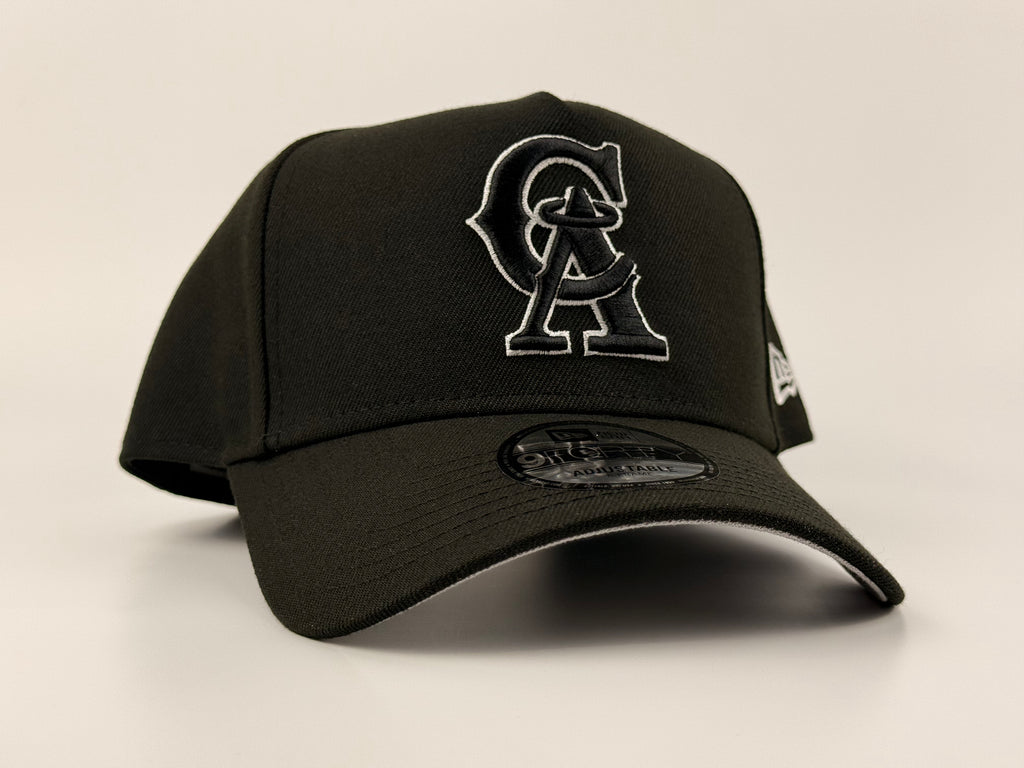 California Angels New Era Cap 940 A Frame Snapback Hat Black
