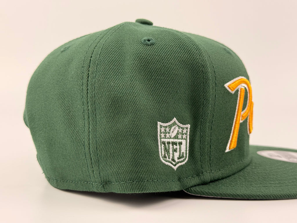 Green Bay Packers NFL Script New Era Cap 950 Snapback Hat Green