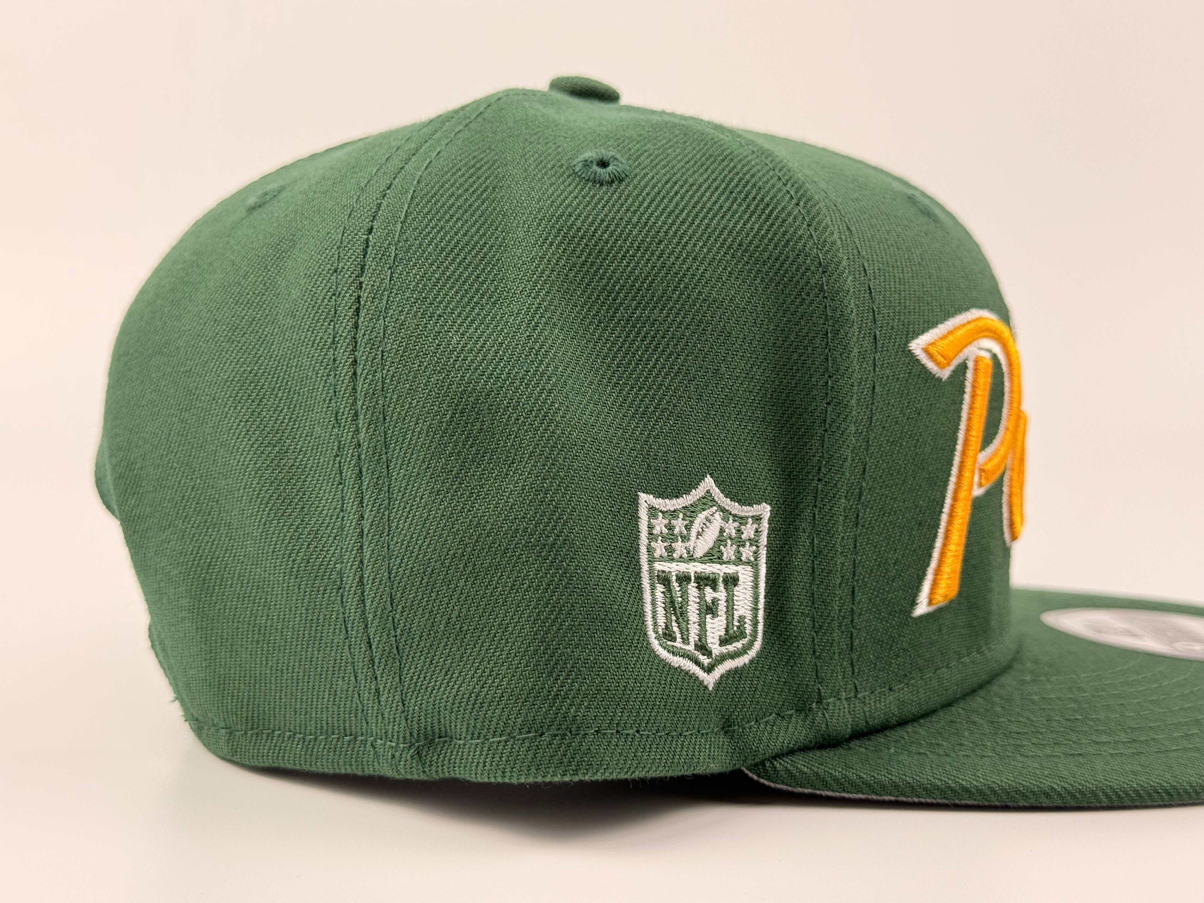 Green Bay Packers NFL Script New Era Cap 950 Snapback Hat Green
