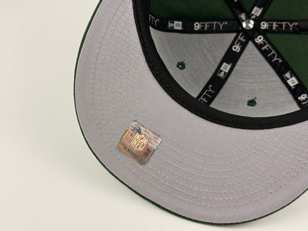 Green Bay Packers NFL Script New Era Cap 950 Snapback Hat Green