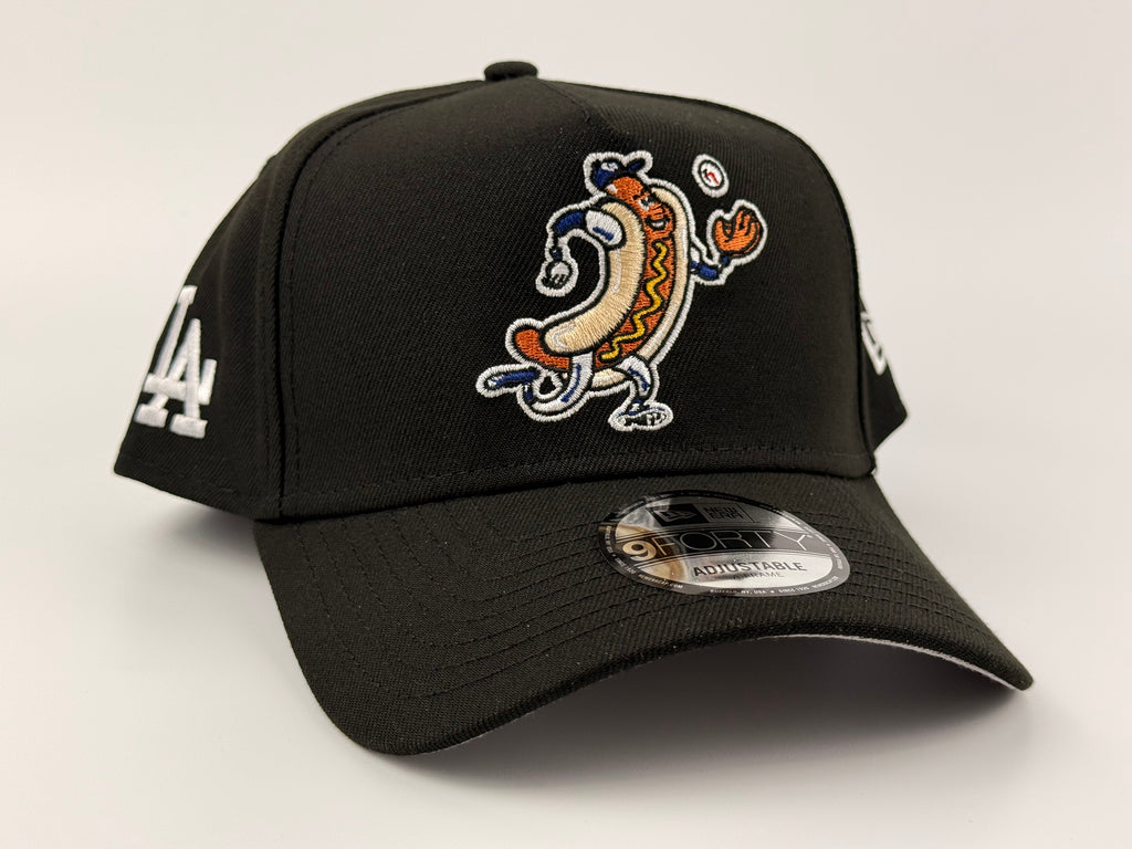Los Angeles Dodgers Dodger Dog New Era Cap 940 A Frame Adjustable Hat Black
