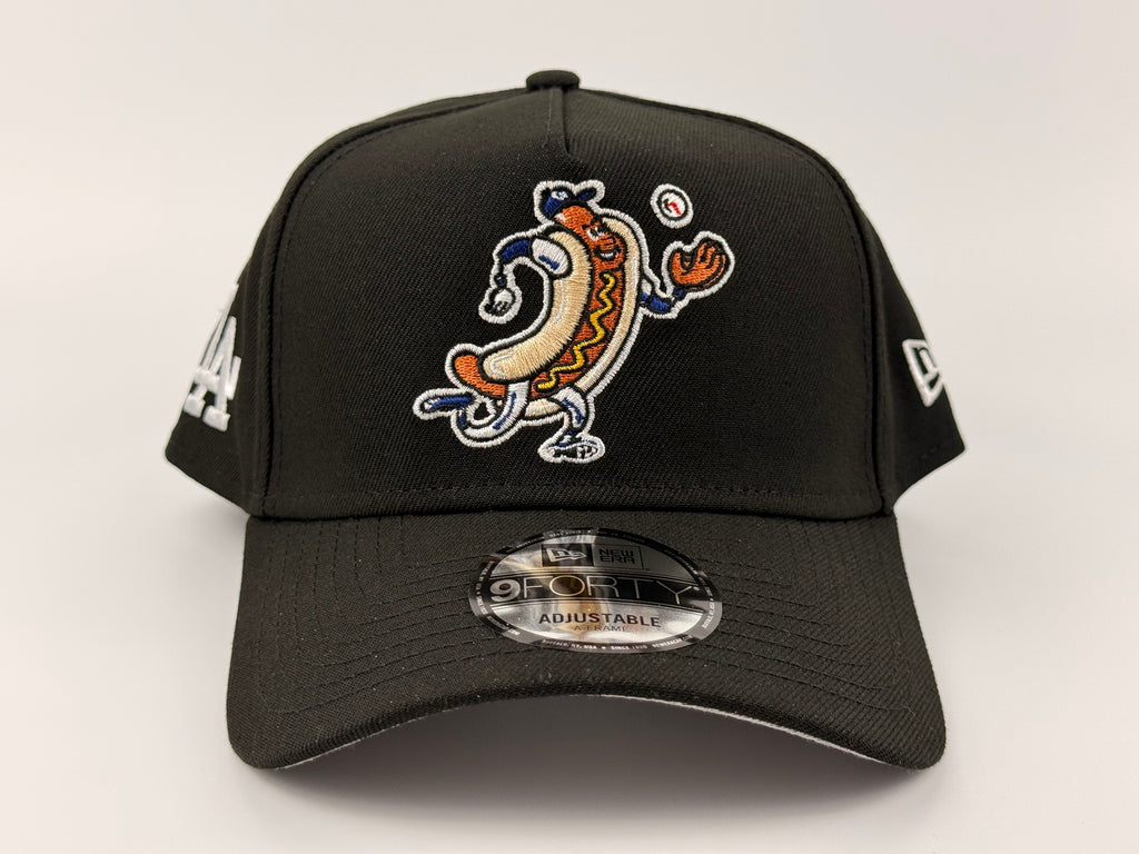 Los Angeles Dodgers Dodger Dog New Era Cap 940 A Frame Adjustable Hat Black
